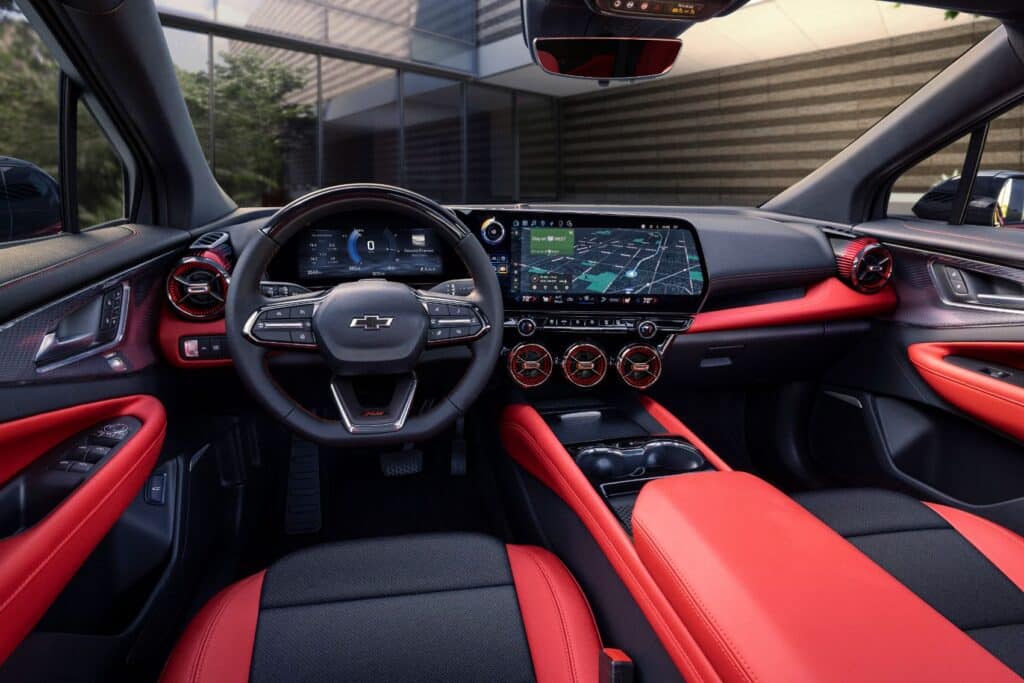 2024 Chevrolet Blazer EV interior layout.