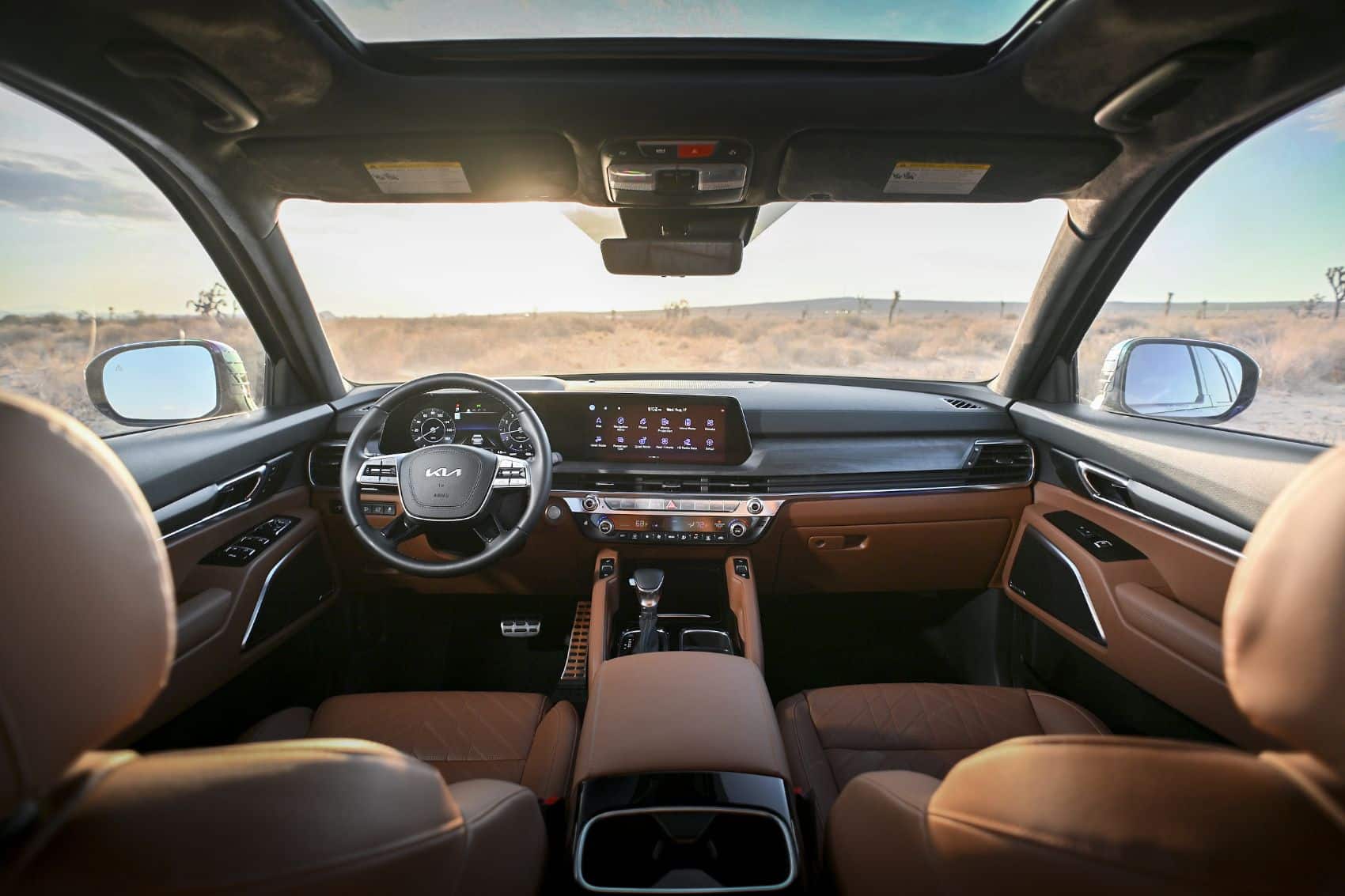 2024 Kia Telluride interior layout.