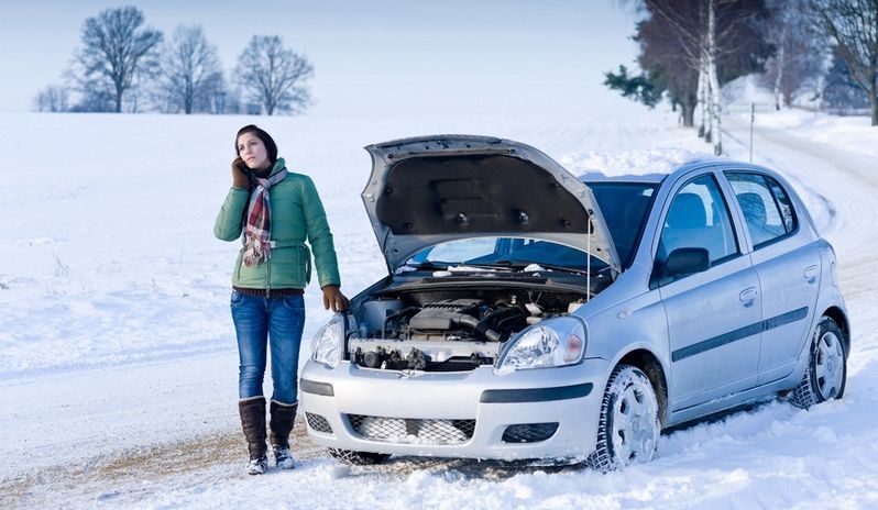 Winter car breakdown